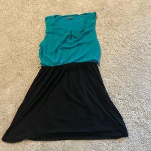 Cute teal and black dress